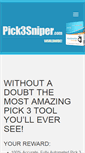 Mobile Screenshot of pick3sniper.com