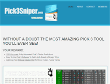 Tablet Screenshot of pick3sniper.com